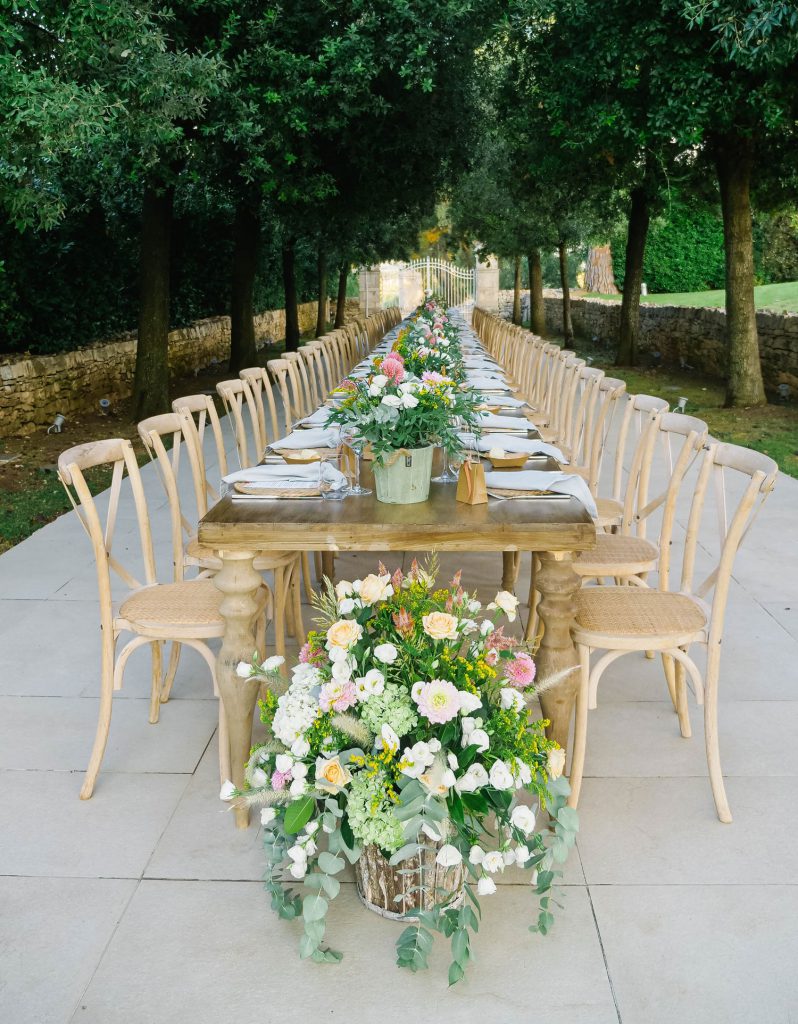 Tavolo imperiale decorazioni floreali Wedding location